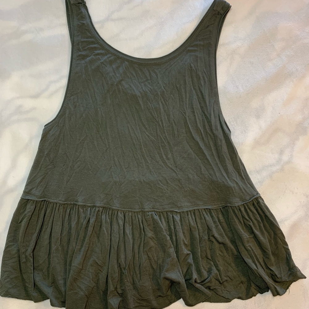 Olive Green Low Back Tank